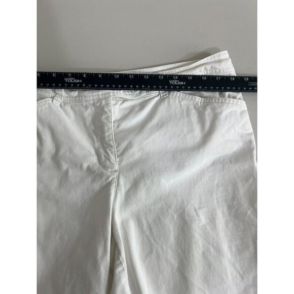 Jones New York Stretch SZ 14 Sport Bermuda White Shorts Cotton Spandex - Picture 7 of 8